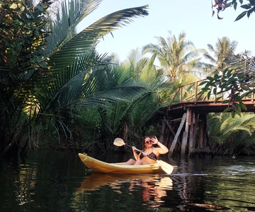 Kampot: Campo, fazenda de pimenta e passeio de caiaque com almoço