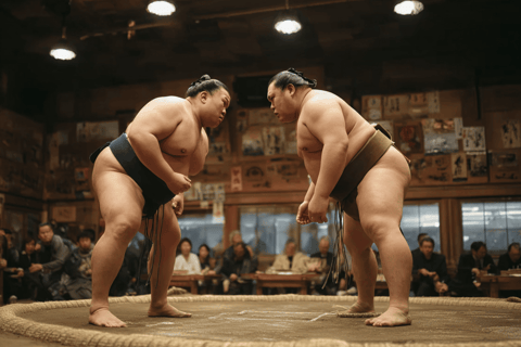 Tokio: show zapaśnicze sumoTokio: pokaz zapasów sumo