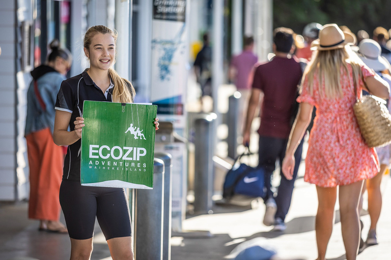 Waiheke Island: Zipline- und UrwaldabenteuerTour mit Abholung und Rücktransfer