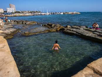San Juan Beach, Cabo Huertas Alicante: Rental Bike & snorkel