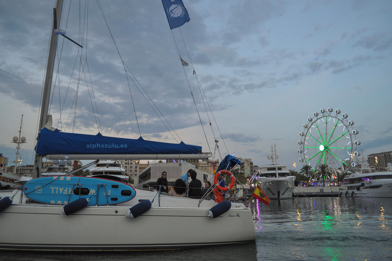 Barcelona: 2H Sailing with Open Bar, Snacks & Swim Stop