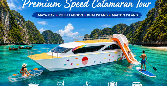 Phuket: Phi Phi, Maya Bay & Maiton Island Tour by Catamaran