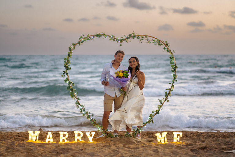 Proposal Photoshoot with Professional Photographer in Malta Proposal with Setup