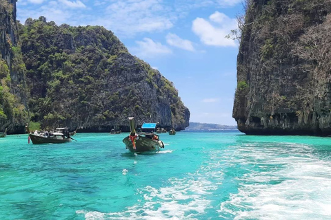 Desde Phuket: Excursión en lancha rápida por las islas Phi Phi y Khai