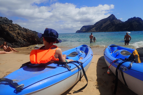 Avventura in kayak a Calheta: Tour della spiaggia di Zimbralinho o dell&#039;isolotto di Cal