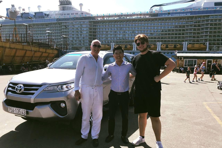 Voiture privée - Du port de Chan May au pont d&#039;or et à la montagne de marbre