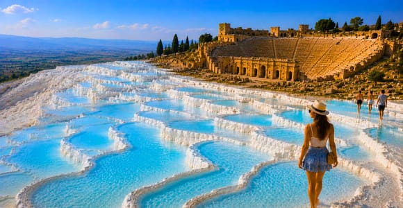 Pamukkale Thermal Pools & Hierapolis Tour from Kusadasi Port