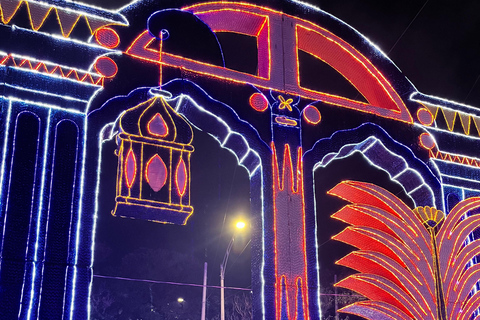 Christmas lights on the Medellín River