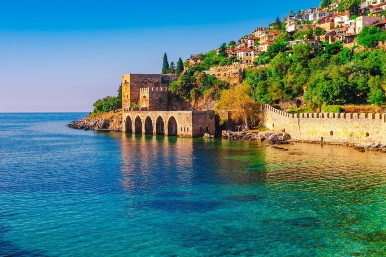 From Side: Alanya City & Boat & Dim River & Cleopatra Beach