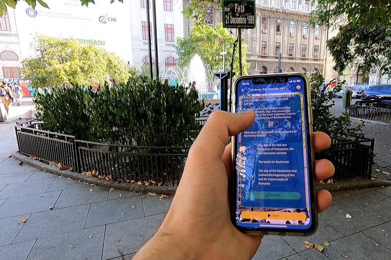 Bukarest 1989 Revolution Rundvandring med Smartphone App