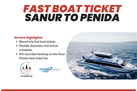 Nusa Penida: Fast Boat Ticket van Sanur naar Nusa PenidaOne Way Ticket Fastboat Indonesische ID, Ontmoeten in Sanur haven