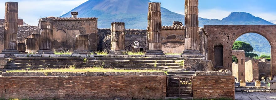 Depuis le port de Naples : Excursion d'une journée à Pompéi et au Vésuve