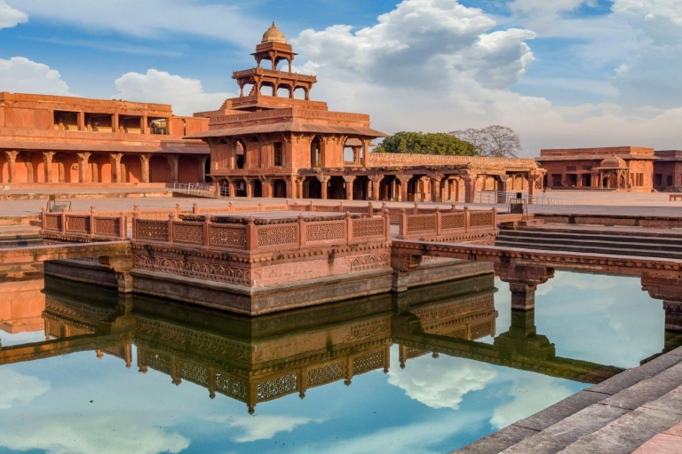 Vanuit Agra: Taj Mahal, Fatehpur Sikri & Vogelsafari TourPrivé-auto, reisleiding, Monument & Safari kosten met Lunch
