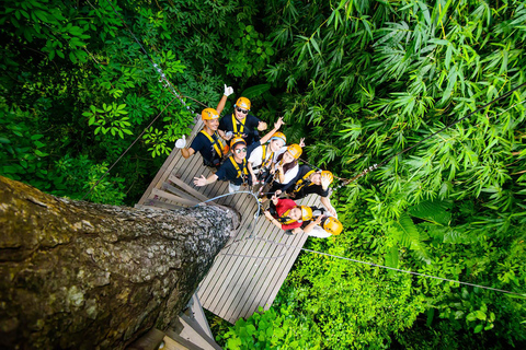 Phuket: Tirolina Volando más Alto que un Halcón con Opción ATVZipline 18 Plataforma y paseo en quad