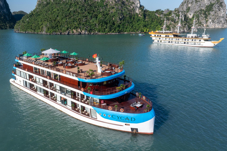 Hanoi: 2-Day Halong & Bai Tu Long Bay 5-Star Cruise, Balcony Halong: 2-Day Halong& Bai Tu Long 5-Star Cruise with balcony
