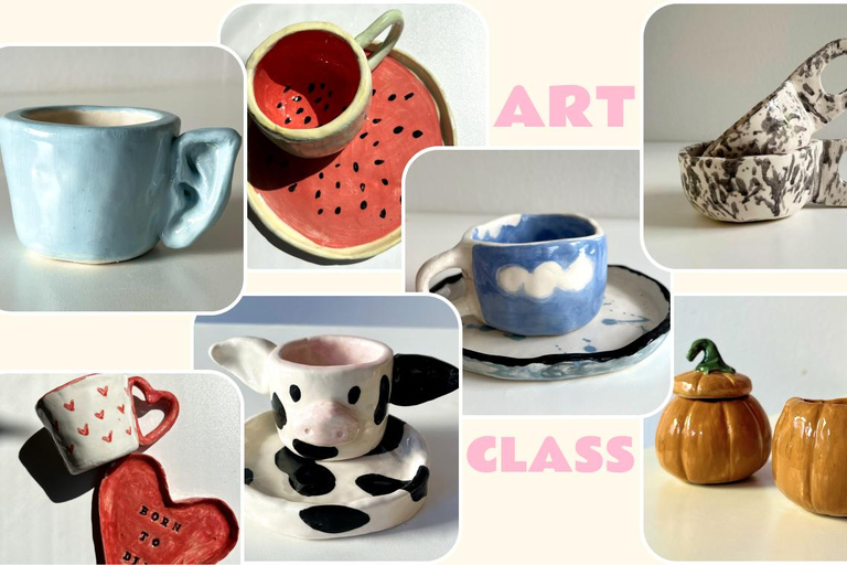 Zagreb: Artisan Ceramic Making Experience Workshop Set "Cup + Plate"