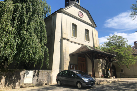 Campo de Genebra e degustação de vinhos de bicicleta elétrica