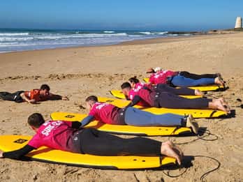 El Palmar: Corso di surf di gruppo.