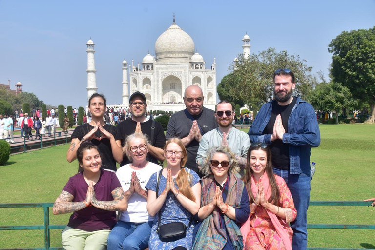 From Delhi: Sunrise Taj Mahal and Agra Guided Tour by Car From Agra: Private Car, Driver and Guide Service Only