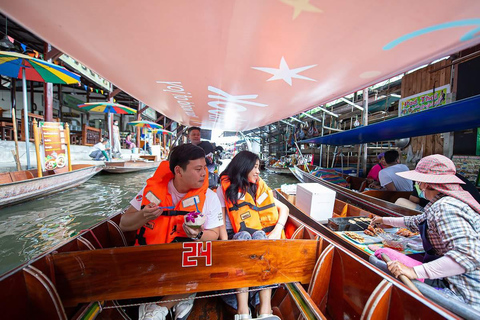 Visite du marché ferroviaire de Damnoen Saduak et Maeklong (visite de groupe)Visite privée