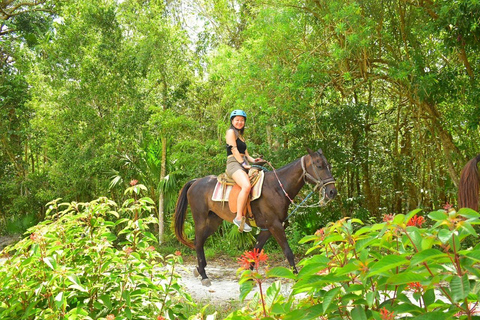 Cancun: Amazing Horseback Riding Tour, Cenote, Zipline & ATV Shared ATV from Cancun