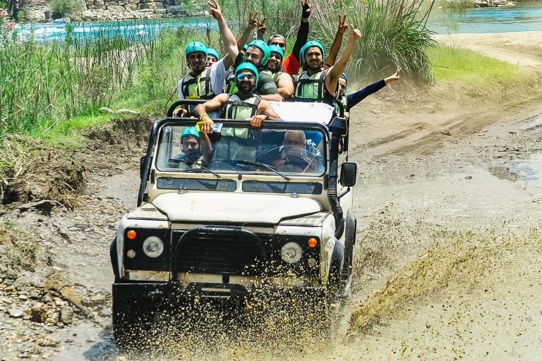 Antalya: Ganztägige Tour mit Abenteueroptionen auf dem Luft- oder LandwegWildwasser-Rafting, Buggy/Quad & Jeep Safari und Zip Lining