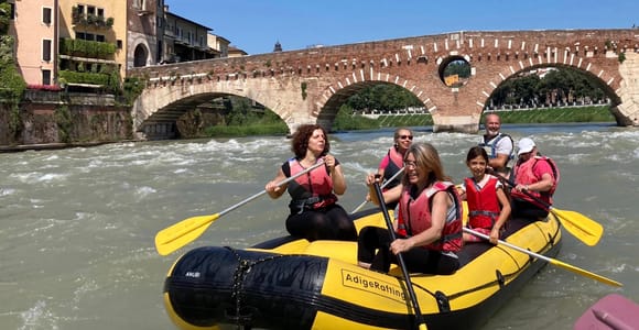 Verona: Guided Adige River Rafting Past Historic Bridges