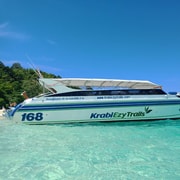From Krabi: Phi Phi Early Bird & 4 Islands by Speedboat