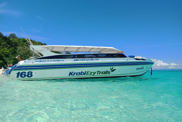 From Krabi: Phi Phi Early Bird & 4 Islands by Speedboat