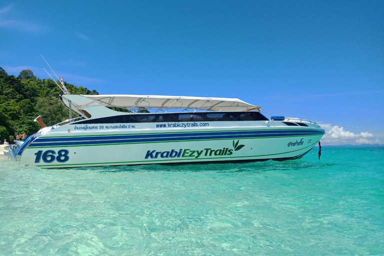 Van Krabi: Phi Phi-eilanden en 4 eilanden Early Bird-dagtripVan Krabi: Phi Phi-eilanden Early Bird Day Cruise & lunch