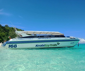 From Krabi: Phi Phi Early Bird & 4 Islands by Speedboat