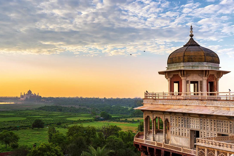 Från Delhi: Premium Taj Mahal &amp; Agra Fort Sunrise Tour