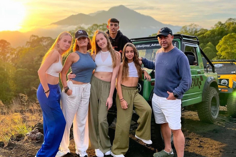 Ubud: Mount Batur Sunrise Tour – Jeep or Trekking Option Ticket Natural Hot Spring (Meeting point) + Without Hotel Tf