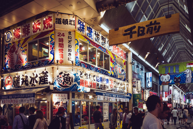 Osaka : Marché de Kuromon et visite culinaire de 2 heures à SennichimaeVisite en petit groupe en anglais