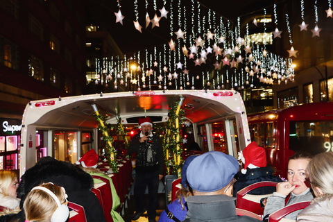 London: Live Guided Christmas Lights Open-Top Bus Night Tour London Christmas Lights Tour - London Eye Departure