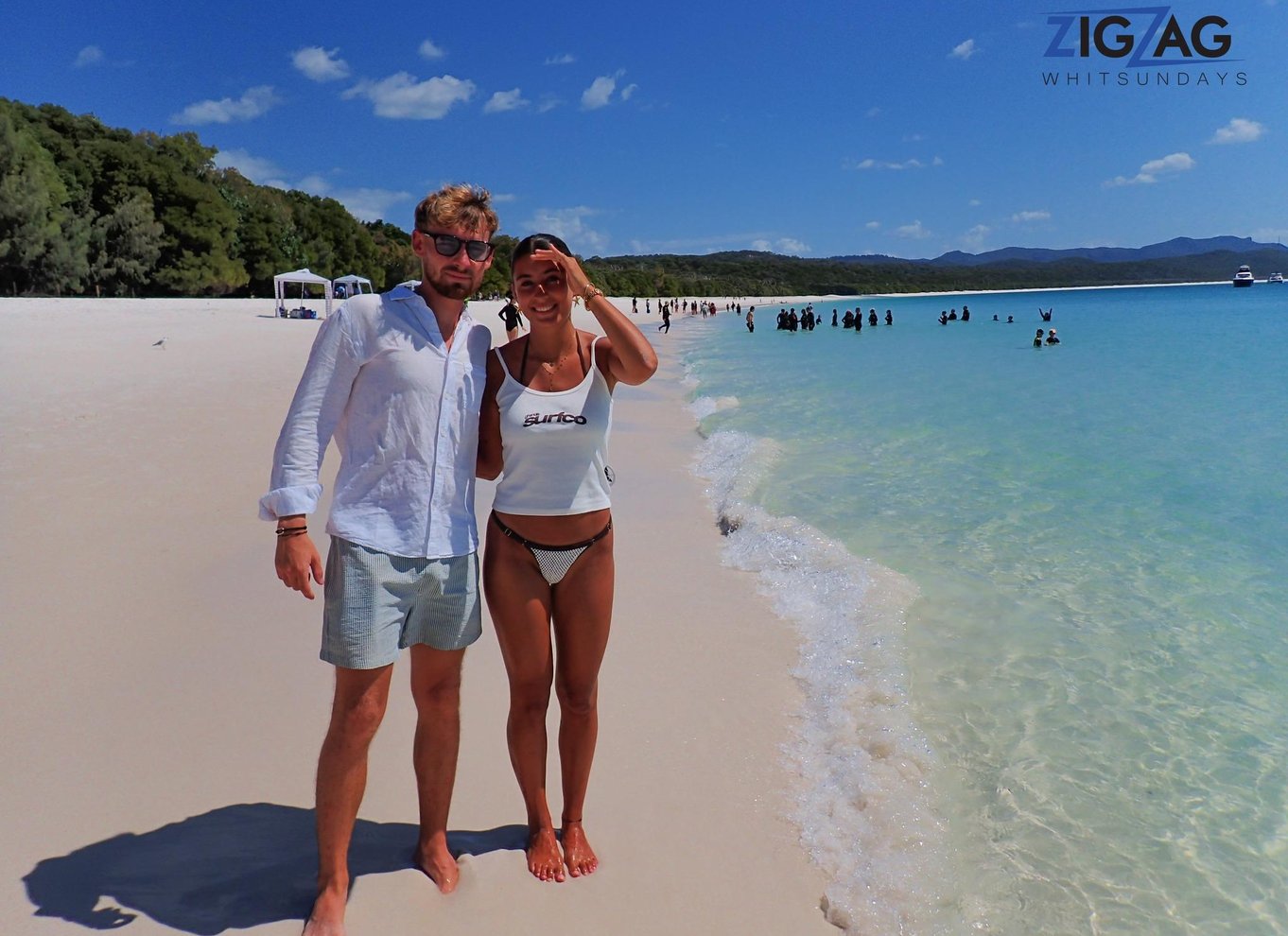 Fra Airlie Beach: Heldagstur til Whitehaven | Katamaran med aircondition