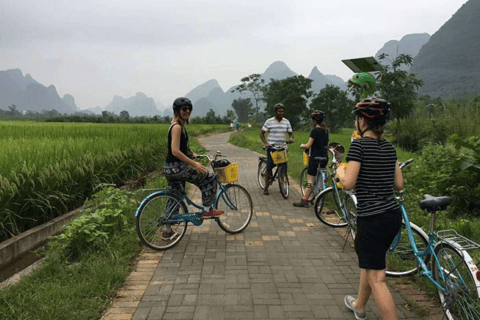 Dingding Yangshuo country road biking tour &amp;bamboom rafting