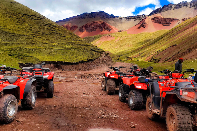 From Cusco: Red Valley and Rainbow Mountain Tour on ATVs Red Valley and Rainbow Mountain Tour by ATV Double