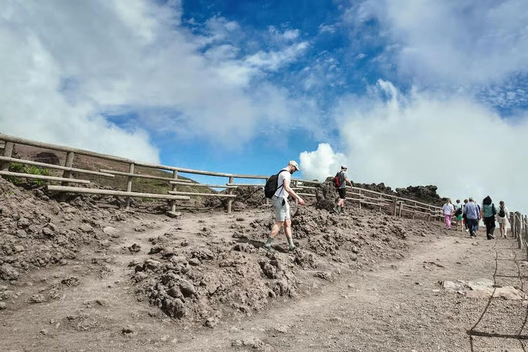 Rome: Vesuvius, Pompeii or Herculaneum by High-speed Train Pompeii Spanish Guided Tour & Vesuvio Entry ticket