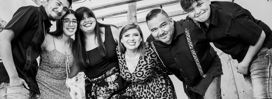 Séance photo familiale sur les plages du Yucatán.