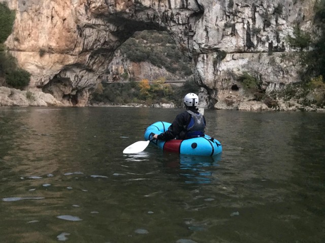 Visit Packrafting microadventure in the Ardèche gorges in lanas