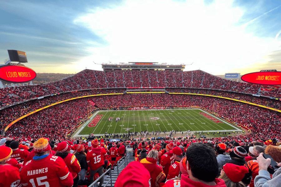 Footballspiel der Kansas City Chiefs im Arrowhead Stadium. Foto: GetYourGuide