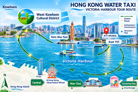 Hong Kong: Victoria Harbour Water Taxi Sightseeing Cruise