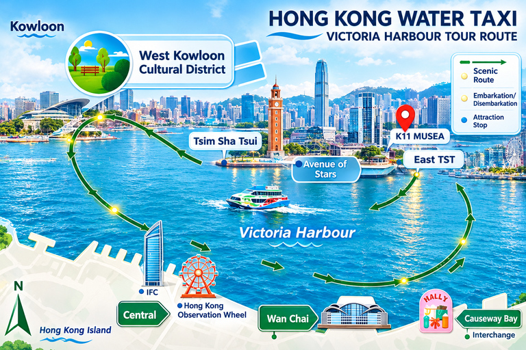 Hong Kong: Victoria Harbour Water Taxi Sightseeing Cruise
