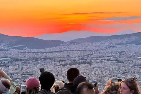 Lake Vouliagmeni Thermal Spa and Lycabettus Panoramic Sunset Sunset Tour