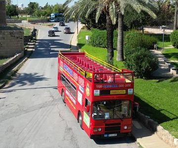 From Aya Napa/Protaras: Varosha Ghost Town Tour on a Red Bus
