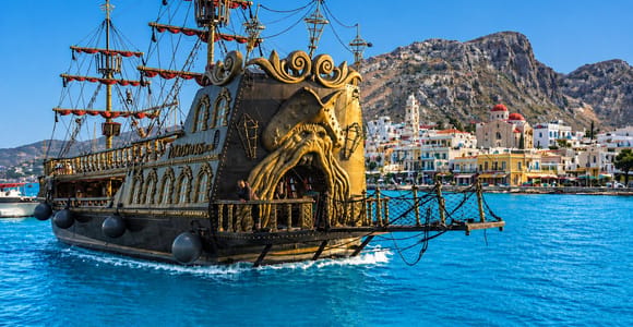 3 Islands Pirate Cruise to Kalymnos, Pserimos, Plati & BBQ