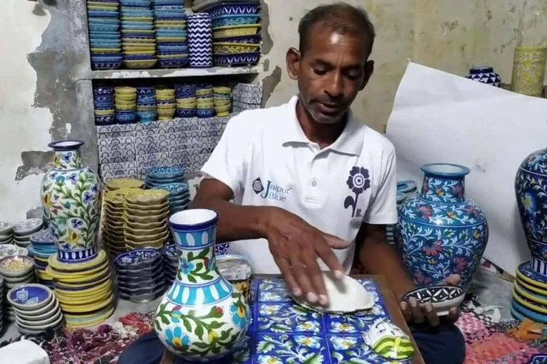 Jaipur: Shopping Tour with Blue Poetry Art By Female Guide Local Expert Female Guide Only