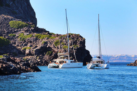 Santorini Catamaran Tour for Cruise Travelers SKIP CABLE CAR