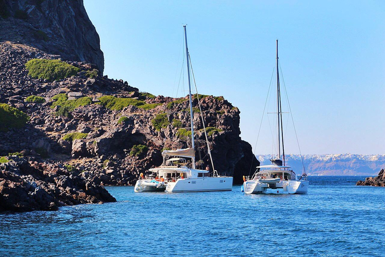 Santorini Catamaran Tour for Cruise Travelers SKIP CABLE CAR